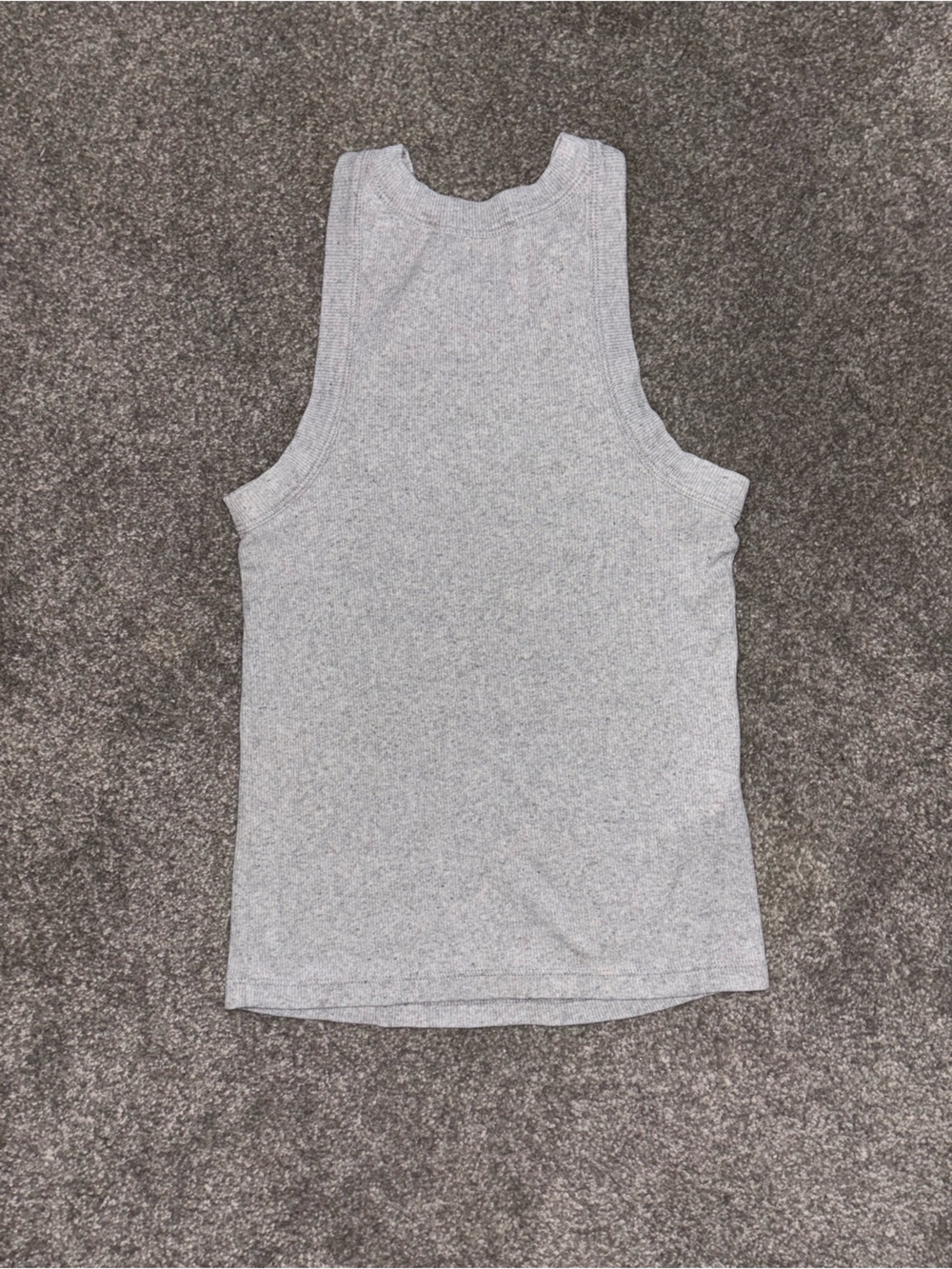 Size S- Mango Light Gray Ribbed Tank Top - Picture 3 of 4